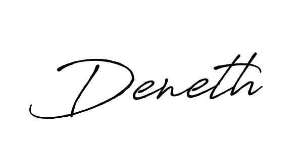 Create a beautiful signature design for name Deneth. With this signature (Antro_Vectra_Bolder) fonts, you can make a handwritten signature for free. Deneth signature style 7 images and pictures png