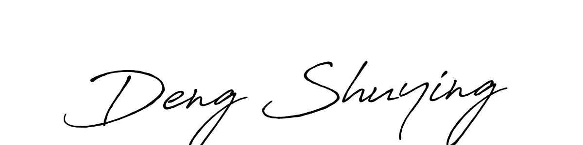 Antro_Vectra_Bolder is a professional signature style that is perfect for those who want to add a touch of class to their signature. It is also a great choice for those who want to make their signature more unique. Get Deng Shuying name to fancy signature for free. Deng Shuying signature style 7 images and pictures png