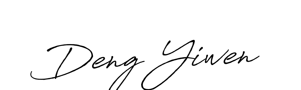 Similarly Antro_Vectra_Bolder is the best handwritten signature design. Signature creator online .You can use it as an online autograph creator for name Deng Yiwen. Deng Yiwen signature style 7 images and pictures png