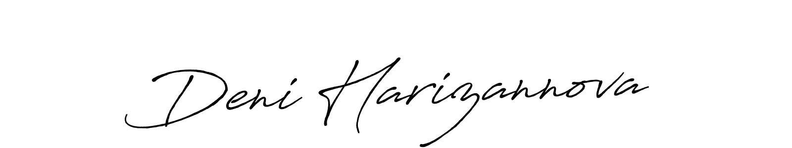 The best way (Antro_Vectra_Bolder) to make a short signature is to pick only two or three words in your name. The name Deni Harizannova include a total of six letters. For converting this name. Deni Harizannova signature style 7 images and pictures png