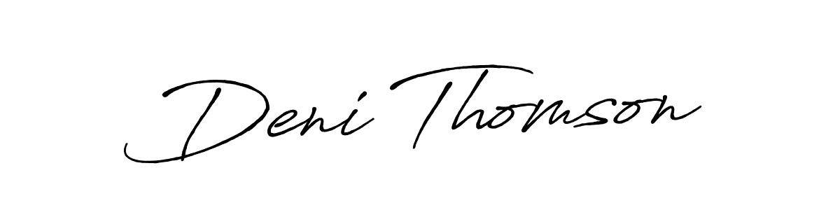 Make a beautiful signature design for name Deni Thomson. Use this online signature maker to create a handwritten signature for free. Deni Thomson signature style 7 images and pictures png