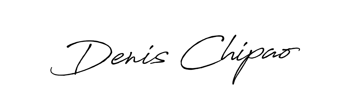 Make a beautiful signature design for name Denis Chipao. With this signature (Antro_Vectra_Bolder) style, you can create a handwritten signature for free. Denis Chipao signature style 7 images and pictures png
