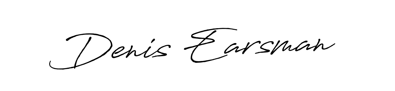 Also You can easily find your signature by using the search form. We will create Denis Earsman name handwritten signature images for you free of cost using Antro_Vectra_Bolder sign style. Denis Earsman signature style 7 images and pictures png
