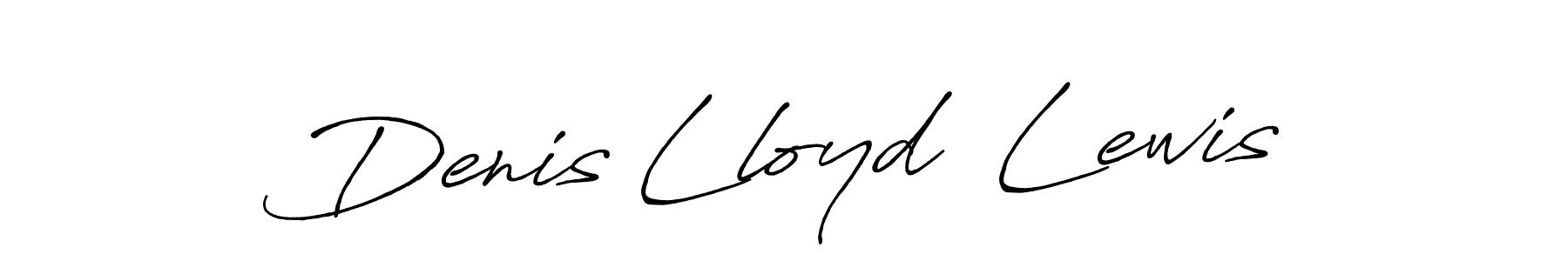 Make a beautiful signature design for name Denis Lloyd  Lewis. With this signature (Antro_Vectra_Bolder) style, you can create a handwritten signature for free. Denis Lloyd  Lewis signature style 7 images and pictures png