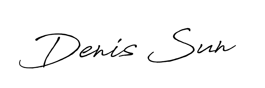 Antro_Vectra_Bolder is a professional signature style that is perfect for those who want to add a touch of class to their signature. It is also a great choice for those who want to make their signature more unique. Get Denis Sun name to fancy signature for free. Denis Sun signature style 7 images and pictures png