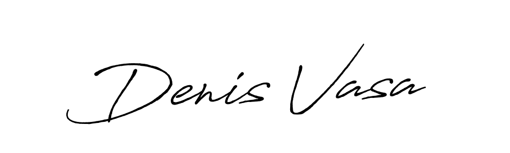 Denis Vasa stylish signature style. Best Handwritten Sign (Antro_Vectra_Bolder) for my name. Handwritten Signature Collection Ideas for my name Denis Vasa. Denis Vasa signature style 7 images and pictures png