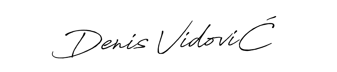 It looks lik you need a new signature style for name Denis VidoviĆ. Design unique handwritten (Antro_Vectra_Bolder) signature with our free signature maker in just a few clicks. Denis VidoviĆ signature style 7 images and pictures png