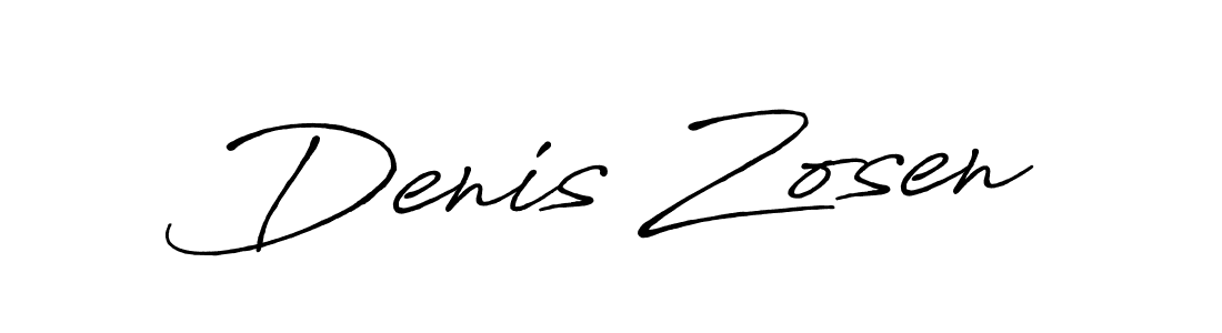 Design your own signature with our free online signature maker. With this signature software, you can create a handwritten (Antro_Vectra_Bolder) signature for name Denis Zosen. Denis Zosen signature style 7 images and pictures png