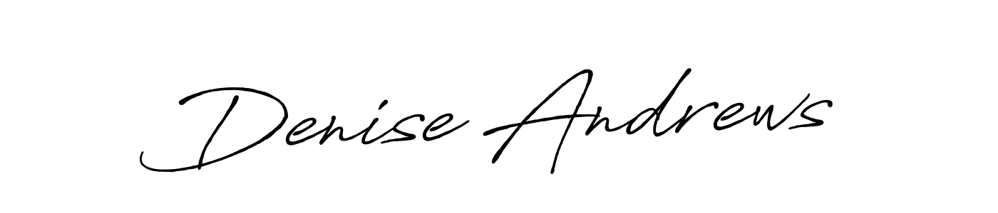 Create a beautiful signature design for name Denise Andrews. With this signature (Antro_Vectra_Bolder) fonts, you can make a handwritten signature for free. Denise Andrews signature style 7 images and pictures png