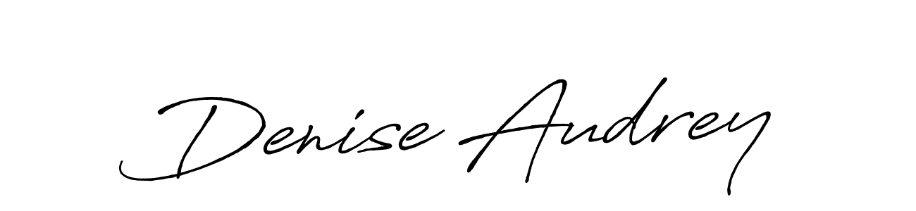 Use a signature maker to create a handwritten signature online. With this signature software, you can design (Antro_Vectra_Bolder) your own signature for name Denise Audrey. Denise Audrey signature style 7 images and pictures png