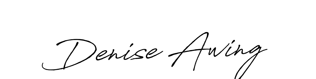 It looks lik you need a new signature style for name Denise Awing. Design unique handwritten (Antro_Vectra_Bolder) signature with our free signature maker in just a few clicks. Denise Awing signature style 7 images and pictures png