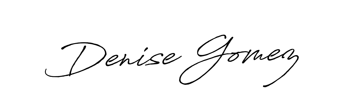 Denise Gomez stylish signature style. Best Handwritten Sign (Antro_Vectra_Bolder) for my name. Handwritten Signature Collection Ideas for my name Denise Gomez. Denise Gomez signature style 7 images and pictures png