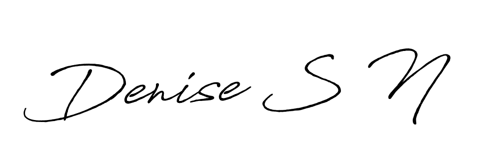 Use a signature maker to create a handwritten signature online. With this signature software, you can design (Antro_Vectra_Bolder) your own signature for name Denise S N. Denise S N signature style 7 images and pictures png