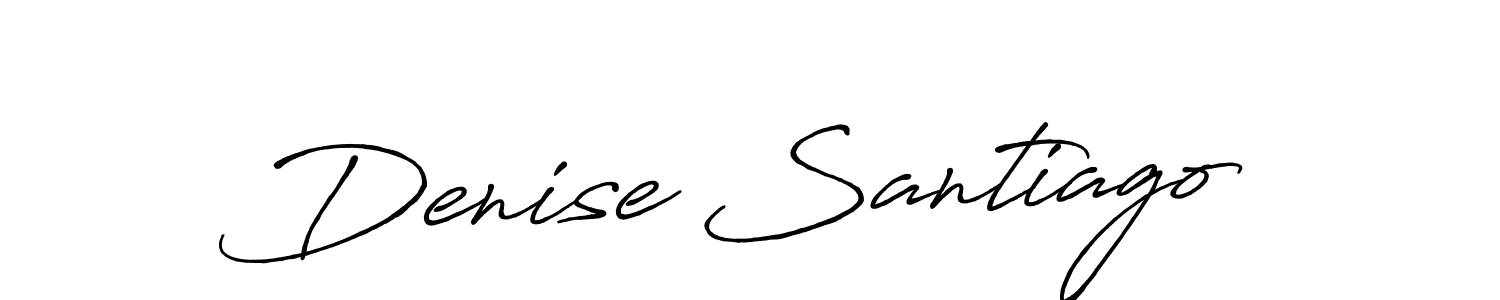 How to make Denise Santiago signature? Antro_Vectra_Bolder is a professional autograph style. Create handwritten signature for Denise Santiago name. Denise Santiago signature style 7 images and pictures png