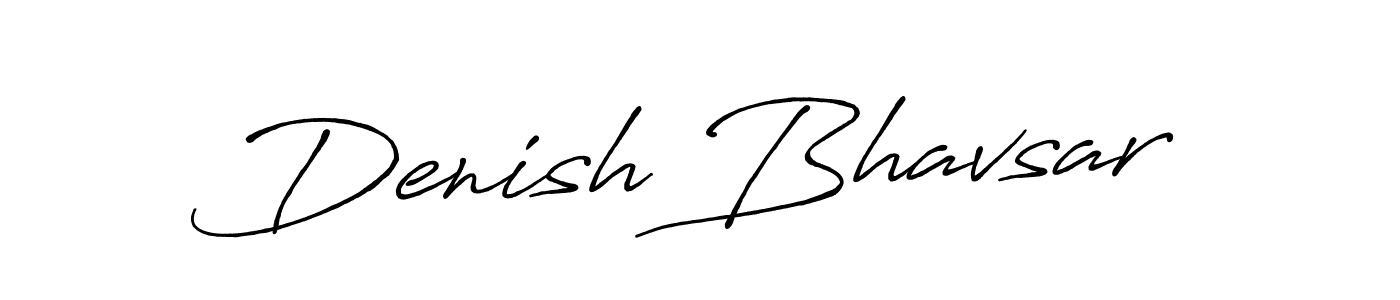 Denish Bhavsar stylish signature style. Best Handwritten Sign (Antro_Vectra_Bolder) for my name. Handwritten Signature Collection Ideas for my name Denish Bhavsar. Denish Bhavsar signature style 7 images and pictures png