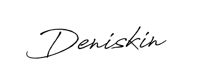 Make a beautiful signature design for name Deniskin. With this signature (Antro_Vectra_Bolder) style, you can create a handwritten signature for free. Deniskin signature style 7 images and pictures png