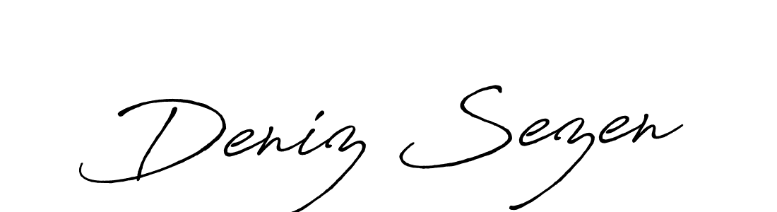 Make a beautiful signature design for name Deniz Sezen. With this signature (Antro_Vectra_Bolder) style, you can create a handwritten signature for free. Deniz Sezen signature style 7 images and pictures png