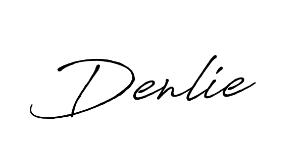 It looks lik you need a new signature style for name Denlie. Design unique handwritten (Antro_Vectra_Bolder) signature with our free signature maker in just a few clicks. Denlie signature style 7 images and pictures png