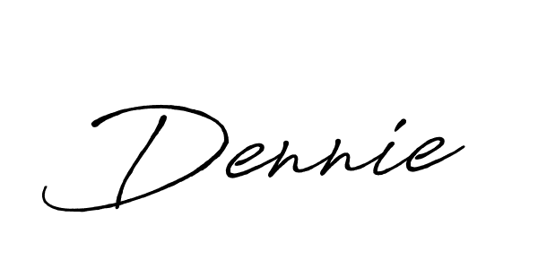 Use a signature maker to create a handwritten signature online. With this signature software, you can design (Antro_Vectra_Bolder) your own signature for name Dennie. Dennie signature style 7 images and pictures png