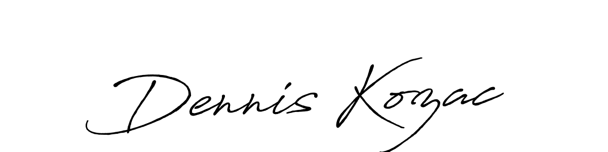 Similarly Antro_Vectra_Bolder is the best handwritten signature design. Signature creator online .You can use it as an online autograph creator for name Dennis Kozac. Dennis Kozac signature style 7 images and pictures png