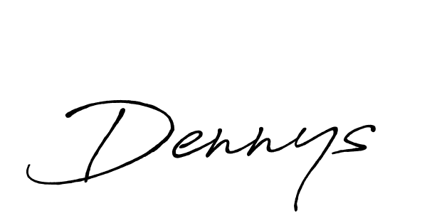 Make a beautiful signature design for name Dennys. With this signature (Antro_Vectra_Bolder) style, you can create a handwritten signature for free. Dennys signature style 7 images and pictures png