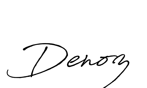 How to make Denoz signature? Antro_Vectra_Bolder is a professional autograph style. Create handwritten signature for Denoz name. Denoz signature style 7 images and pictures png