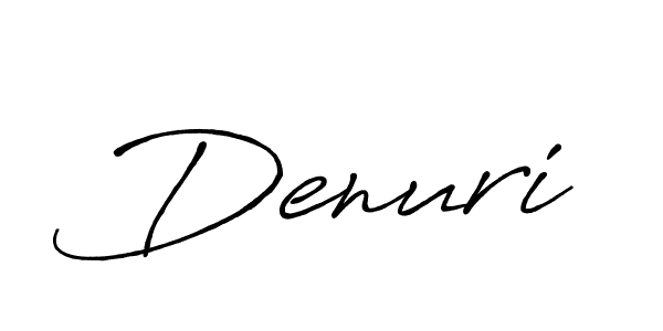 Denuri stylish signature style. Best Handwritten Sign (Antro_Vectra_Bolder) for my name. Handwritten Signature Collection Ideas for my name Denuri. Denuri signature style 7 images and pictures png