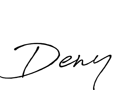 Make a beautiful signature design for name Deny. With this signature (Antro_Vectra_Bolder) style, you can create a handwritten signature for free. Deny signature style 7 images and pictures png