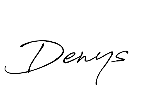 Denys stylish signature style. Best Handwritten Sign (Antro_Vectra_Bolder) for my name. Handwritten Signature Collection Ideas for my name Denys. Denys signature style 7 images and pictures png