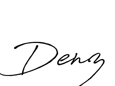 Create a beautiful signature design for name Denz. With this signature (Antro_Vectra_Bolder) fonts, you can make a handwritten signature for free. Denz signature style 7 images and pictures png