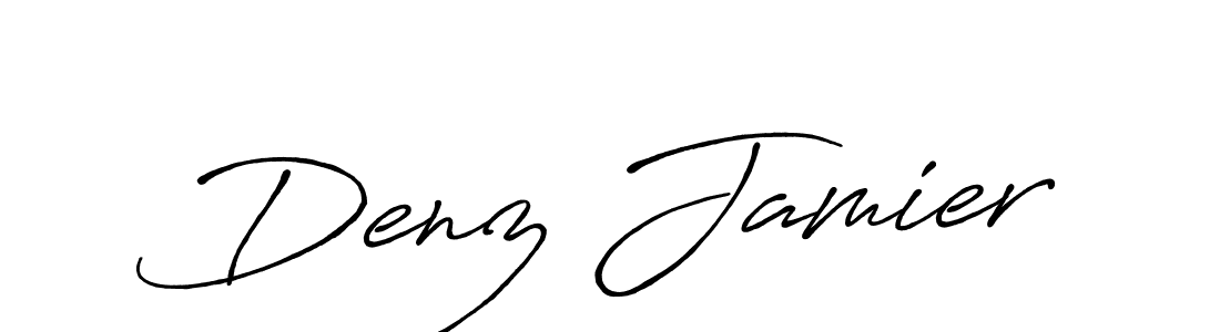 Use a signature maker to create a handwritten signature online. With this signature software, you can design (Antro_Vectra_Bolder) your own signature for name Denz Jamier. Denz Jamier signature style 7 images and pictures png
