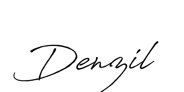 Denzil stylish signature style. Best Handwritten Sign (Antro_Vectra_Bolder) for my name. Handwritten Signature Collection Ideas for my name Denzil. Denzil signature style 7 images and pictures png