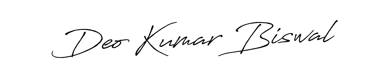 It looks lik you need a new signature style for name Deo Kumar Biswal. Design unique handwritten (Antro_Vectra_Bolder) signature with our free signature maker in just a few clicks. Deo Kumar Biswal signature style 7 images and pictures png