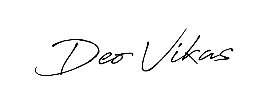 How to make Deo Vikas signature? Antro_Vectra_Bolder is a professional autograph style. Create handwritten signature for Deo Vikas name. Deo Vikas signature style 7 images and pictures png