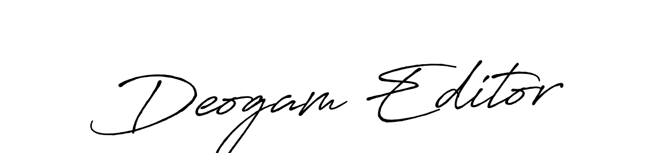 Similarly Antro_Vectra_Bolder is the best handwritten signature design. Signature creator online .You can use it as an online autograph creator for name Deogam Editor. Deogam Editor signature style 7 images and pictures png