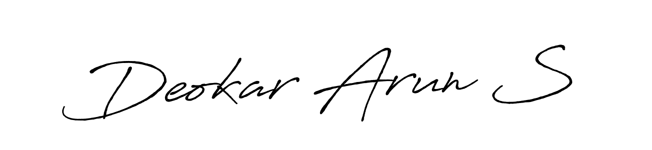 Also we have Deokar Arun S name is the best signature style. Create professional handwritten signature collection using Antro_Vectra_Bolder autograph style. Deokar Arun S signature style 7 images and pictures png