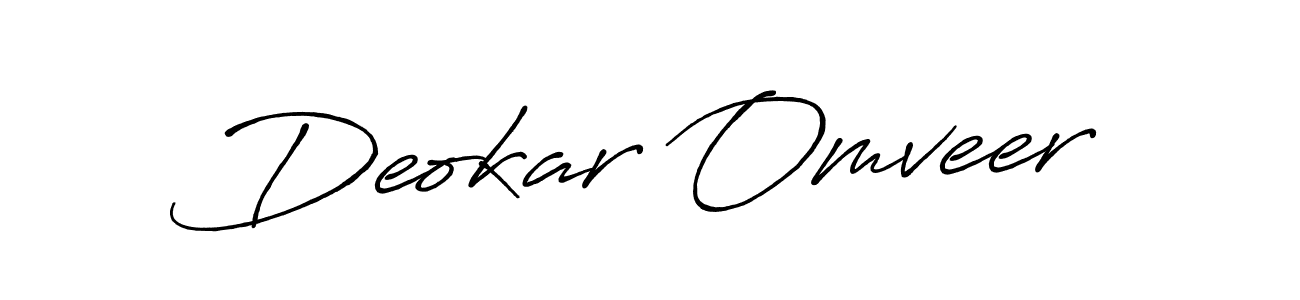 How to make Deokar Omveer name signature. Use Antro_Vectra_Bolder style for creating short signs online. This is the latest handwritten sign. Deokar Omveer signature style 7 images and pictures png