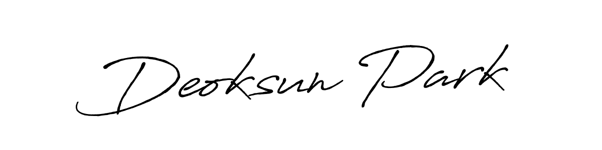 Once you've used our free online signature maker to create your best signature Antro_Vectra_Bolder style, it's time to enjoy all of the benefits that Deoksun Park name signing documents. Deoksun Park signature style 7 images and pictures png