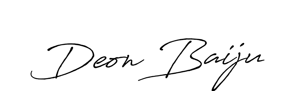 How to make Deon Baiju signature? Antro_Vectra_Bolder is a professional autograph style. Create handwritten signature for Deon Baiju name. Deon Baiju signature style 7 images and pictures png