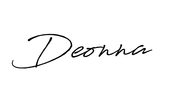 Make a beautiful signature design for name Deonna. With this signature (Antro_Vectra_Bolder) style, you can create a handwritten signature for free. Deonna signature style 7 images and pictures png