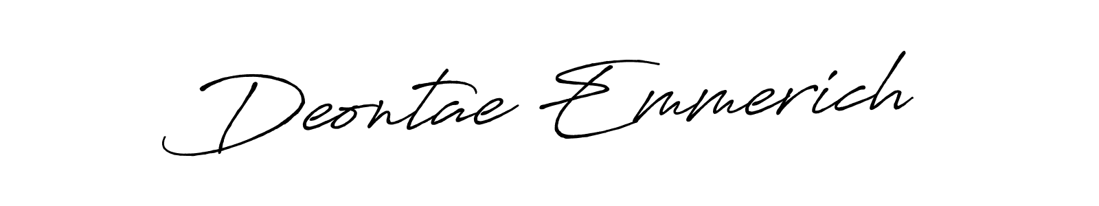 Design your own signature with our free online signature maker. With this signature software, you can create a handwritten (Antro_Vectra_Bolder) signature for name Deontae Emmerich. Deontae Emmerich signature style 7 images and pictures png