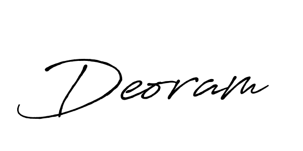 The best way (Antro_Vectra_Bolder) to make a short signature is to pick only two or three words in your name. The name Deoram include a total of six letters. For converting this name. Deoram signature style 7 images and pictures png