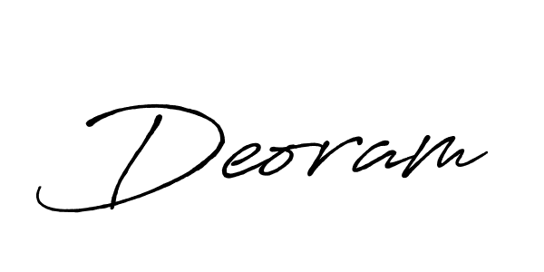 Deoram stylish signature style. Best Handwritten Sign (Antro_Vectra_Bolder) for my name. Handwritten Signature Collection Ideas for my name Deoram. Deoram signature style 7 images and pictures png