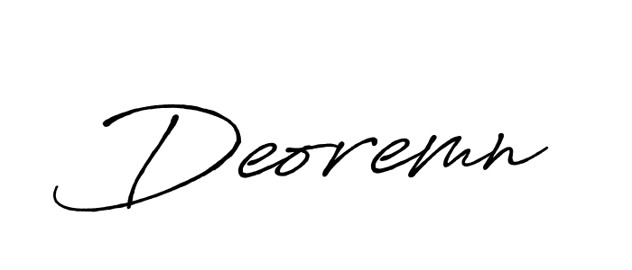 Similarly Antro_Vectra_Bolder is the best handwritten signature design. Signature creator online .You can use it as an online autograph creator for name Deoremn. Deoremn signature style 7 images and pictures png