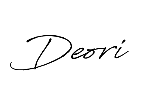 Use a signature maker to create a handwritten signature online. With this signature software, you can design (Antro_Vectra_Bolder) your own signature for name Deori. Deori signature style 7 images and pictures png