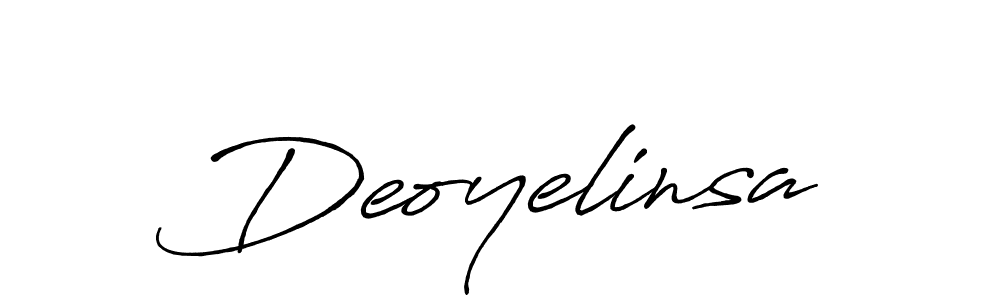 How to make Deoyelinsa signature? Antro_Vectra_Bolder is a professional autograph style. Create handwritten signature for Deoyelinsa name. Deoyelinsa signature style 7 images and pictures png
