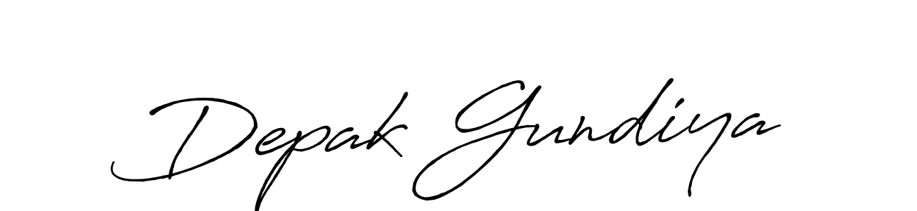 How to make Depak Gundiya signature? Antro_Vectra_Bolder is a professional autograph style. Create handwritten signature for Depak Gundiya name. Depak Gundiya signature style 7 images and pictures png