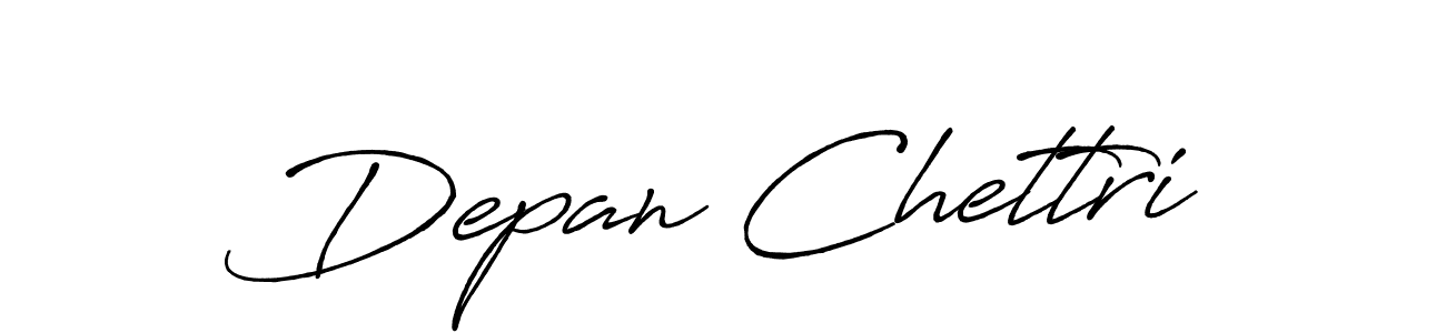 How to make Depan Chettri signature? Antro_Vectra_Bolder is a professional autograph style. Create handwritten signature for Depan Chettri name. Depan Chettri signature style 7 images and pictures png