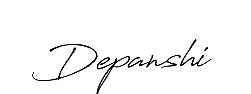 Similarly Antro_Vectra_Bolder is the best handwritten signature design. Signature creator online .You can use it as an online autograph creator for name Depanshi. Depanshi signature style 7 images and pictures png