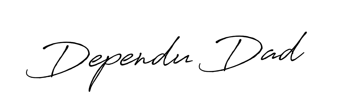 Check out images of Autograph of Dependu Dad name. Actor Dependu Dad Signature Style. Antro_Vectra_Bolder is a professional sign style online. Dependu Dad signature style 7 images and pictures png